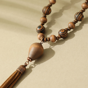 Boho <span class=keywords><strong>Chic</strong></span> Collier de perles en bois pour femmes et hommes Chaîne géométrique faite à la main inspirée de l'Afrique pour bijoux de <span class=keywords><strong>style</strong></span> <span class=keywords><strong>bohème</strong></span> - Product Image 5