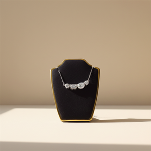 4 Carat Irregular <strong>Moissanite</strong> D Color Pendant Necklace Versatile Collarbone Chain Womens Evening Dress Wedding Dress Accessory - Product Image 2
