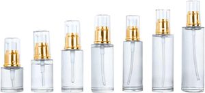 15ml 30ml 60ml 100ml 200ml Transparent Oblique Shoulder Lotion Pump <b>Perfume</b> Glass <b>Spray</b> <b>Bottle</b> with Golden Black Sprayer - Product Image 2
