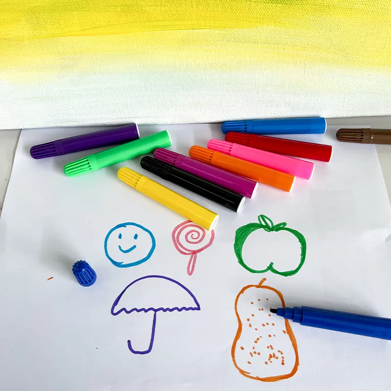Conjunto de 24 cores de alta qualidade, caneta marcadora de cor de água para crianças