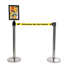 Poste <span class=keywords><strong>de</strong></span> Señalización Portátil y Removible Moderno con Soporte para Letreros A4 y Diámetro <span class=keywords><strong>de</strong></span> Poste <span class=keywords><strong>de</strong></span> 63 mm para Guía <span class=keywords><strong>de</strong></span> Filas en Bancos u Hospitales - Product Image 5