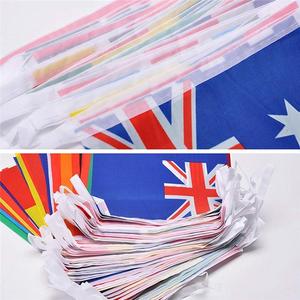 Bannière de drapeaux de 100 <span class=keywords><strong>pays</strong></span> personnalisée, durable, imperméable, en polyester, pour décoration de fête mondiale, clubs sportifs, grande ouverture - Product Image 4