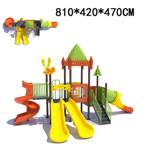 Feelkids Grande Attrezzatura per Parco Giochi all'Aperto, Scivolo in Plastica e Tubi Zincati, Parco per Bambini ad Alta Capacità di Carico - Product Image 2