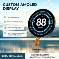Écran rond AMOLED IPS personnalisé de 1,43 pouce, module d'affichage TFT 466*466 avec interface MIPI I2C pour montre connectée, sans rétroéclairage
