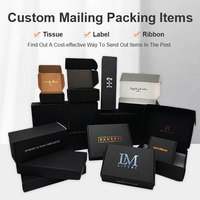Cajas de Cartón Corrugado con Impresión a Color Ecológicas Personalizadas, Cajas de Embalaje de Papel Negro para Envío
