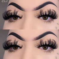 Fluffy Mink Lash Strips Venta al por mayor 3D Strip Lashes Mink Eyelash Etiqueta privada Fluffy Mink Lashes