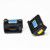 Conector RJ45 USB HDMI DB9 para DIN 10A 300V Macho/Hembra CAT6 IP67, Enchufe Impermeable con Montaje en Brida para Automoción