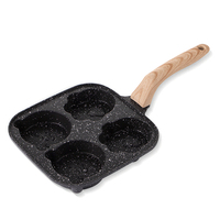 Poêle à œufs RAF 4 cavités antiadhésive multifonction 19 cm, poêle à petit-déjeuner, poêle à gâteaux aux œufs, poêle à crêpes, compatible gaz, électrique et induction