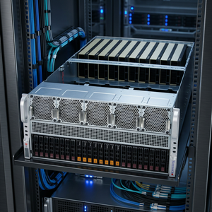 Servidor en Rack AS-5126GS-TNRT2 5U para GPU, Doble AMD EPYC 9005, DDR5, PCIe 5.0, 10 GPU, Plataforma HPC para Entrenamiento de IA, en Stock - Product Image 1