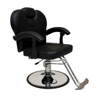 Chaise de coiffure réglable en hauteur, pivotante à 360°, inclinable, hydraulique, avec cadre métallique robuste antirouille, durable, pour salon de coiffure