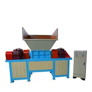 Double shredder with double motor suitable film,fishnet,woven bags fast crush