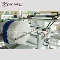 Machine à fabriquer des sacs à bulles à double rangée haute capacité Pansatec avec scellage sur deux côtés et découpe thermique pour sacs en film à bulles PE/EPE