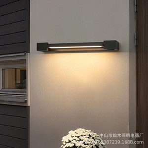 Lámpara de Pared Exterior LED, Tira Larga, Impermeable, Minimalista, Giratoria, para Entrada, Patio, Placa de Puerta - Product Image 2