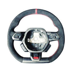 Volant en Fiber de carbone forgé en Alcantara personnalisé haut de gamme pour <span class=keywords><strong>Lamborghini</strong></span> Huracan LP610-4 Volant <span class=keywords><strong>Aventador</strong></span> Urus - Product Image 4
