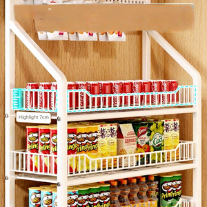 スナック棚 インターネットで話題の新型レジ台 キッチン陳列＆収納ラック 多層折りたたみ式フロアタイプ 5+層 メタル製 - Product Image 5