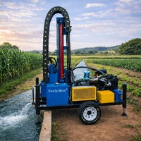 Foreuse compacte Early Bird EB300 diesel hydraulique pour puits d'eau, avec pompe à boue, compresseur d'air et double engrenage de forage