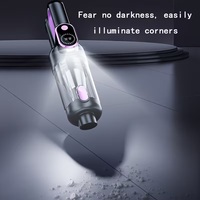 Aspirateur à main sans fil, forte aspiration de 18000 Pa, lumière LED, filtre rechargeable et lavable pour le nettoyage de la maison, des animaux domestiques et des voitures