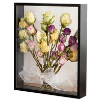 Nouveau cadre en plexiglas transparent HD double face carré de 4 cm de profondeur pour l'affichage de fleurs séchées, vente en gros 2026