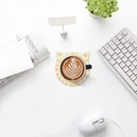 Sous-verres en céramique de haute qualité en gros, forme de chat mignon, antidérapants, résistants à la chaleur, pour café, thé, boissons, sur mesure