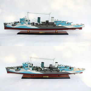 Modèle de navire de bataille en bois HMS Belfast de haute qualité, peint à la main, décoration nautique pour la maison, fabriqué en métal laiton, fabricant vietnamien - Product Image 1