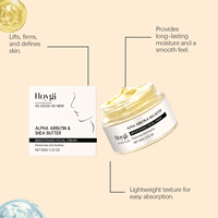 Crème Éclaircissante Visage au Beurre de Karité et Alpha Arbutine 60g, Hydratant à la Niacinamide pour Correction des Taches Brunes, Peau Éclatante et Raffermissante
