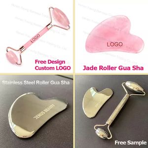 High Quality Stainless Steel Roller Gua Sha Set Anti-Aging Facial Roller Metal Scraping Guasha Set - Product Image 5