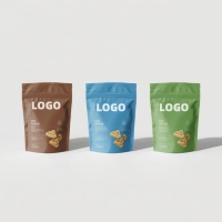 Sachet alimentaire vertical avec fenêtre transparente, impression en héliogravure, fermeture ziplock, thermoscellable, qualité alimentaire, anti-humidité, pour stockage congélateur/réfrigérateur, lait et gelée