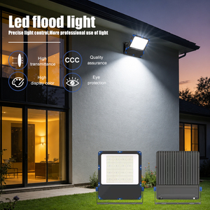 Thick Die-cast Aluminum IP65 Waterproof180° Adjustable <b>LED</b> Flood <b>Light</b> with Blue <b>Corner</b> Design High Lumen Outdoor Lighting - Product Image 1