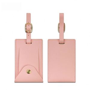 Customizable PU Luggage <b>Tag</b> <b>ID</b> Address Name LabelLuggage Boarding Pass Holder Portable Travel Accessories for Men and Women - Product Image 4