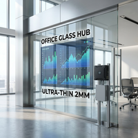 Pantalla LED Flexible Transparente de Fácil Instalación, Película Autoadhesiva para Vidrio, para Publicidad Comercial
