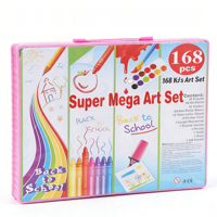 Ensemble de peinture artistique tout-en-un pour enfants, non toxique, lavable, avec crayons de couleur, crayons à l'eau, crayons en bois, pinceaux, pour les élèves du primaire