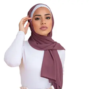 BESTELLA High Quality Cashmere Shawl Arab Scarf Hijab Fashionable Solid Colors Chiffon Shawl For Ladies Muslim Fashion Sudan