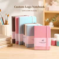 Carnet de notes A6 A7 personnalisé avec logo, journal/agenda en cuir PU, couverture rigide, 100 feuilles, reliure cousue, vente en gros pour cadeaux promotionnels d'entreprise