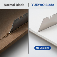 Großhandel YUEYAO Y60T05 0,5mm Dicke SK5 Stahl Gerade Rückseite Universalklinge 60x19mm Professionelles DIY OEM Messer Schnellwechsel