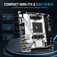 JGINYUE B450I-PLUS ARGB AM4 Motherboard DDR4 32GB 2xM.2 NVMe 4xSATA3.0 2.5G LAN Triple Video Output Mini ITX Gaming Mainboard