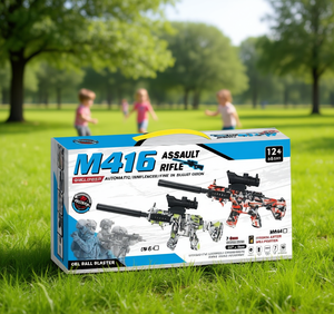 Pistola de Agua Eléctrica M416, 200-250 fps, Rifle de Juguete a Batería para Niños, Modo Automático de Plástico - Product Image 2