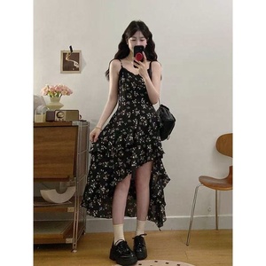 Vestido Camisero de Gasa para Mujer, Estilo Vacaciones en la Playa, con Volantes Franceses, Cintura Natural, Falda Larga Elegante, Gran Venta - Product Image 3
