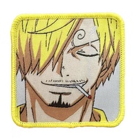 Écusson tissé personnalisé avec logo de marque, nouveau design, personnage d'anime 2D, avatar de dessin animé japonais, à thermocoller pour camion et casquette