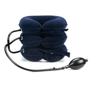 Cervical Traction Neck Brace Full Velvet <b>Inflatable</b> Portable With Metal Valve For Neck Support And Relief - Product Image 1