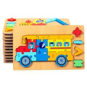 Casse-tête stéréoscopique en bois animal 3D personnalisé vente en gros bloc de construction de bricolage jeux de société jouets éducatifs pour enfants adultes garçons filles - Product Image 1