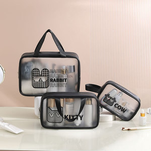 กระเป๋าเครื่องสำอางพีวีซีกันน้ำใสมีซิปจัดเก็บโลโก้ได้ตามต้องการ - Product Image 2