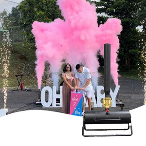 آلة مدفع قصاصات إلكترونية للتحكم عن بعد من المصنع، ألعاب نارية بمسحوق أزرق وردي، دعائم لحفلات الكشف عن جنس المولود بالدخان للاستخدام الخارجي - Product Image 1