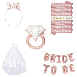 Accessori per Festa Nuziale: Fascia 'Bride to Be', Cerchietto da Sposa, Velo Nuziale, Palloncino in Alluminio, Bomboniere per Matrimonio - Product Image 5