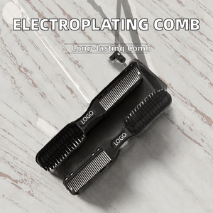 Offre Spéciale hommes deux usages professionnel brosse de nettoyage en gros barbier outil de coiffure en plastique nouveau <span class=keywords><strong>Style</strong></span> galvanoplastie peigne <span class=keywords><strong>barbe</strong></span> - Product Image 3