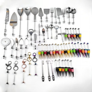 Stainless Steel Miniature Bar Tool Set With Beaded Tips For Cocktail Making And Wine Stoppers Reusable Portable Modern Style - Product Image 1