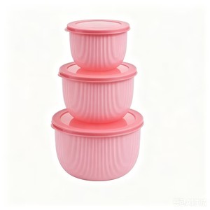 Ensemble de boîtes de conservation alimentaire rondes en plastique, profondes, avec couvercles, pour réfrigérateur, pique-nique, gâteaux - Product Image 4