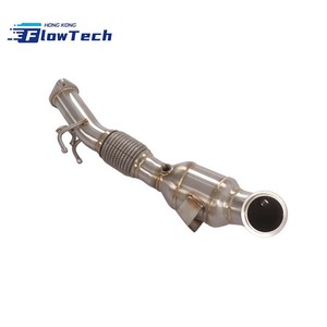 ท่อดาวน์ไปป์สแตนเลส T304 แบบขัดเงาสำหรับรถฟอร์ด มอนเดโอ 2.0T EcoBoost ปี 2013 ขึ้นไป - Product Image 2