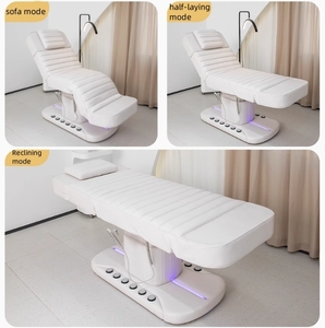 Luxury High Quality Modern Synthetic Leather <b>Electric</b> Massage Bed for Salon Hotel & Gym Use White Color - Product Image 2