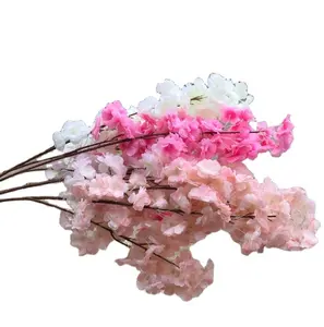 Лидер продаж 2020, декоративная искусственная ветка цветущей вишни для украшения дома на свадьбу