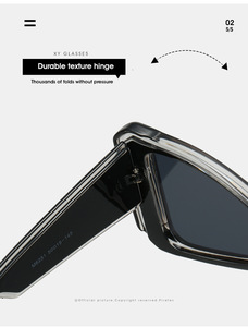 Kính râm sang trọng Retro của phụ nữ 2025 với khung lớn và mặt đa giác thời trang phong cách cổ điển 6251 - Product Image 4